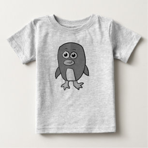 T-shirt Pour Bébé Manchot en niveaux de gris