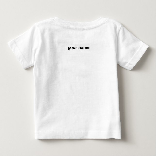 T-shirt Pour Bébé Manchot mignon avec poisson (Dos)