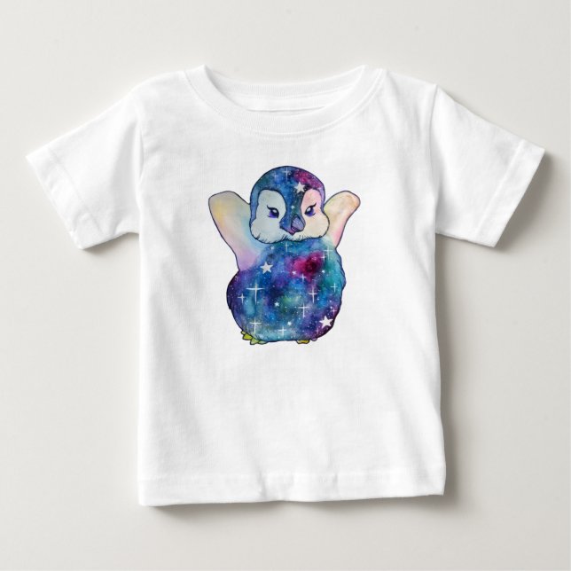 T-shirt Pour Bébé Manchot nommé Bouton (Devant)