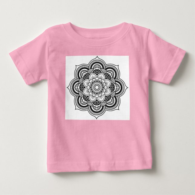 T-shirt Pour Bébé "Mandala" (Devant)