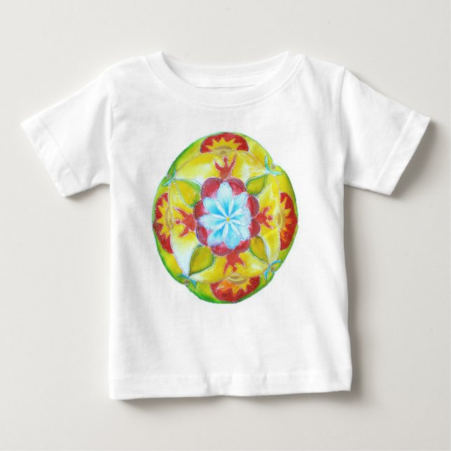 T-shirt Pour Bébé Mandala Baby Bodysuit (Devant)