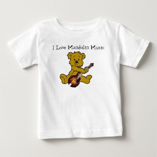T-SHIRT POUR BÉBÉ MANDOLINE BEAR-T-SHIRT (Devant)
