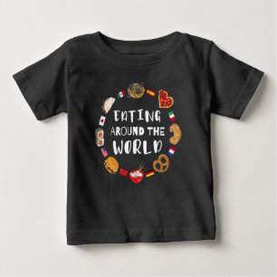 T-shirt Pour Bébé Manger dans le monde entier