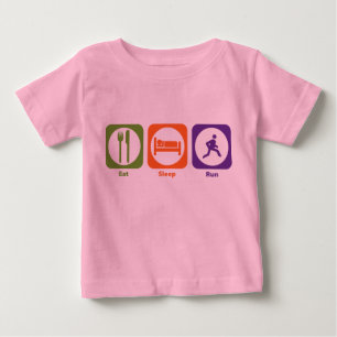 T-shirt Pour Bébé Manger la course de sommeil