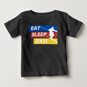 T-shirt Pour Bébé Manger Ski de sommeil