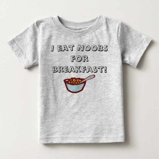 T-shirt Pour Bébé Mangeur de NOOB (Devant)