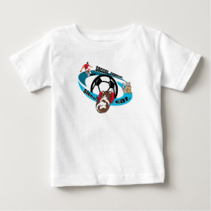 T-shirt Pour Bébé Mangez, dormez, soccer, répétez.