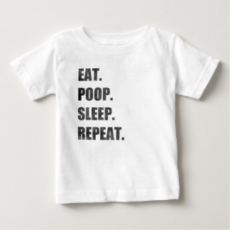 T-shirt Pour Bébé Mangez. Dunette. Sommeil. Répétition