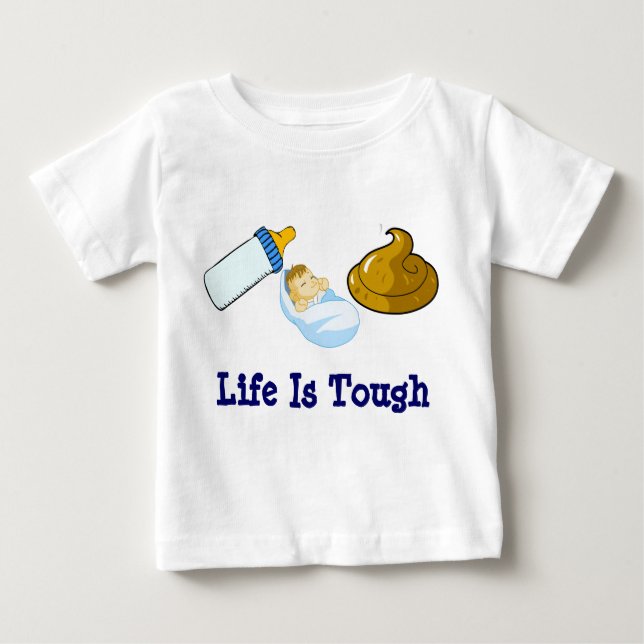 T-shirt Pour Bébé Mangez la dunette de sommeil, la vie est dur (Devant)