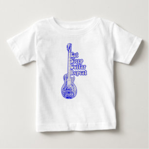 T-shirt Pour Bébé Mangez la répétition de guitare de sommeil. vintag