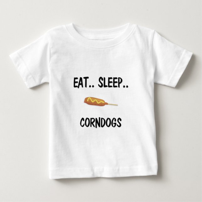 T-shirt Pour Bébé Mangez le sommeil CORNDOGS (Devant)