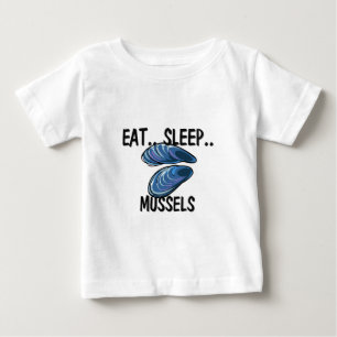 T-shirt Pour Bébé Mangez les MOULES de sommeil