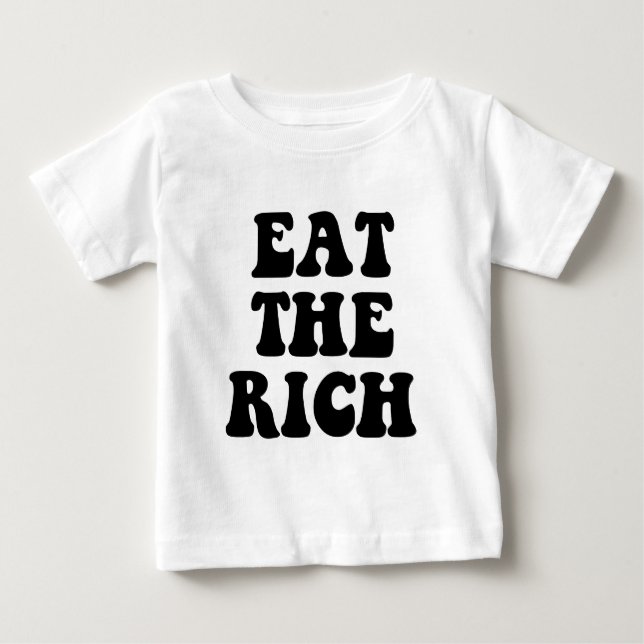 T-shirt Pour Bébé Mangez les riches occupent Wall Street (Devant)