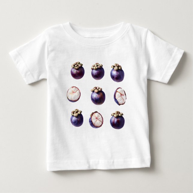 T-shirt Pour Bébé Mangoustan Tropical Sucré Fruit (Devant)
