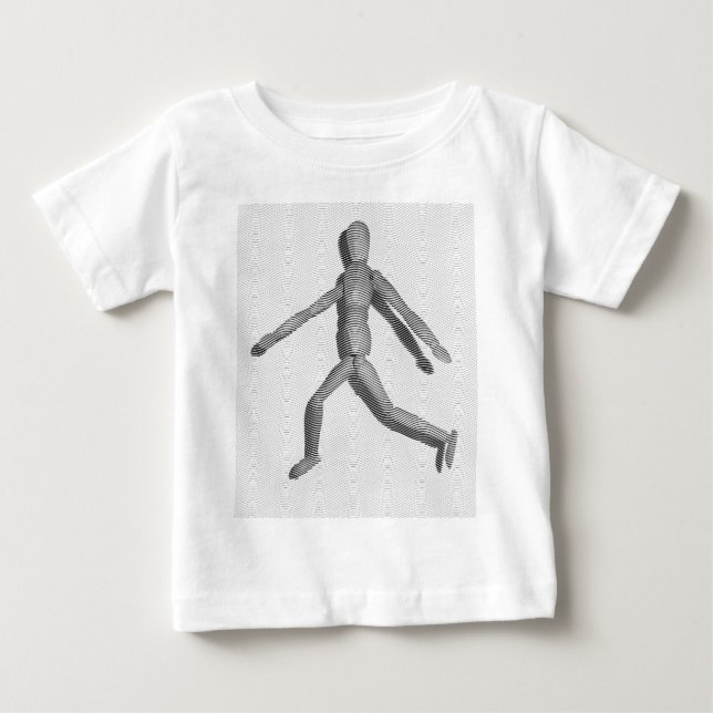 T-shirt Pour Bébé Mannequin humain en bois (Devant)