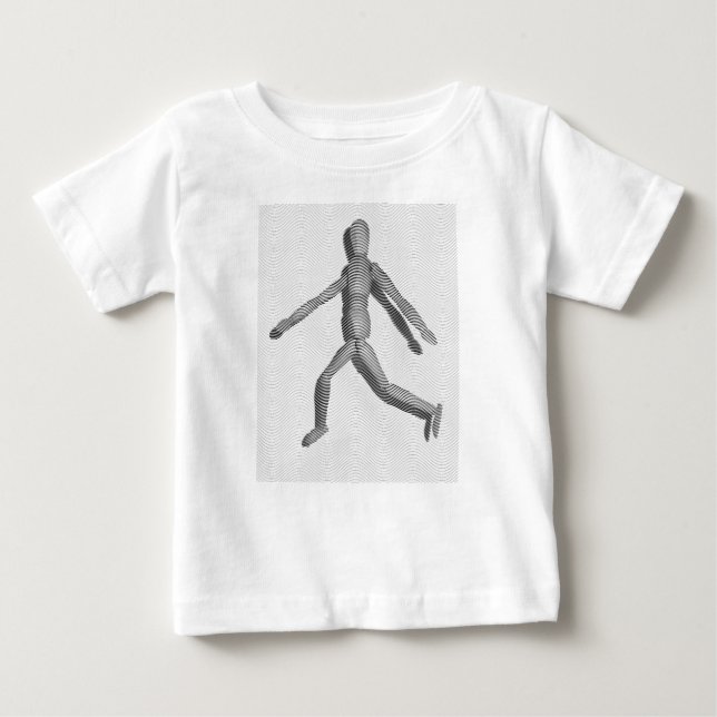 T-shirt Pour Bébé Mannequin humain en bois (Devant)