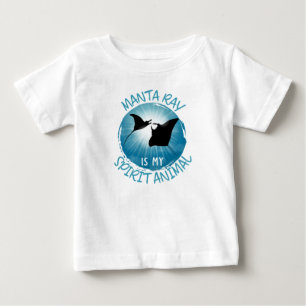 T-shirt Pour Bébé Manta Ray est mon esprit animal