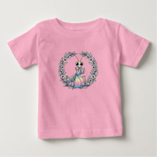 T-shirt Pour Bébé Mante religieuse fantaisiste et fleurs de laurier