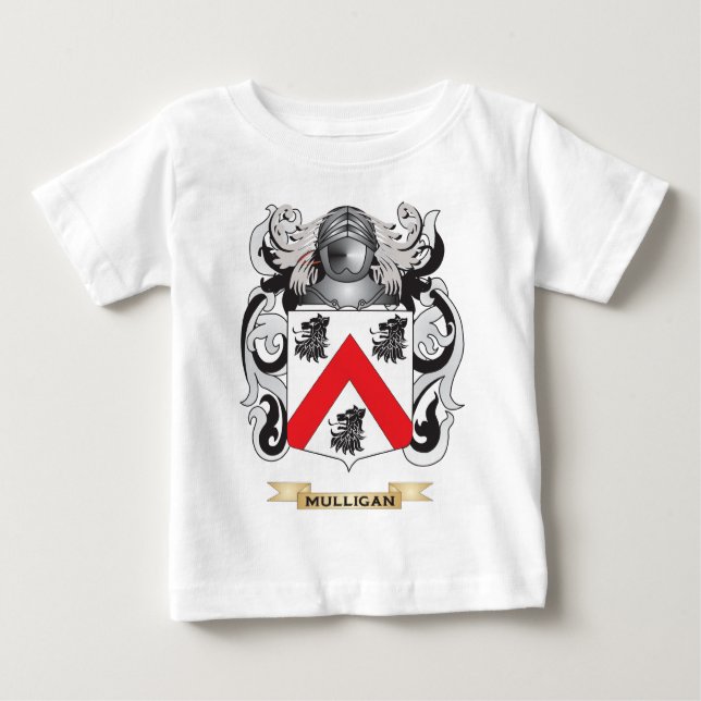 T-shirt Pour Bébé Manteau de Mulligan des bras (crête de famille) (Devant)