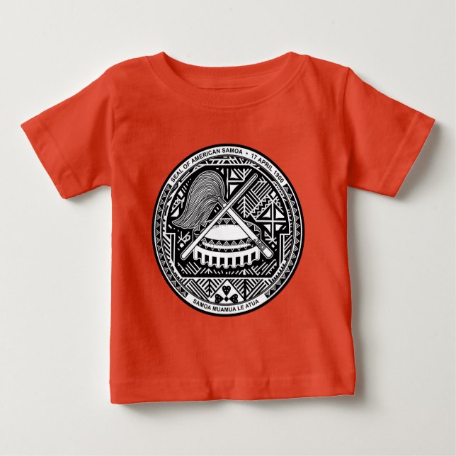 T-shirt Pour Bébé Manteau des Samoa américaines des bras (Devant)