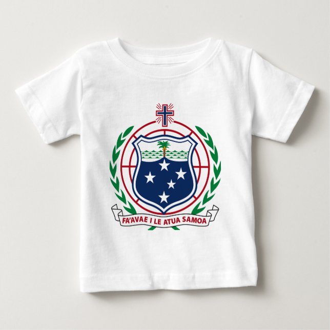 T-shirt Pour Bébé Manteau du Samoa des bras (Devant)