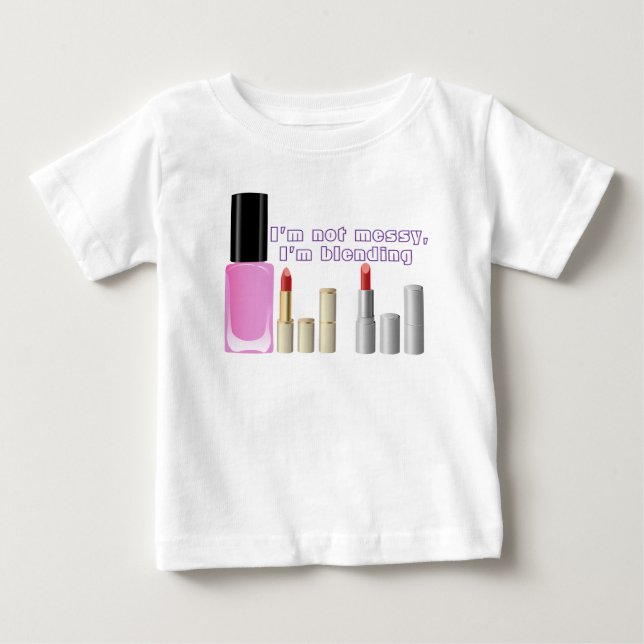 T-shirt Pour Bébé Maquillage  (Devant)