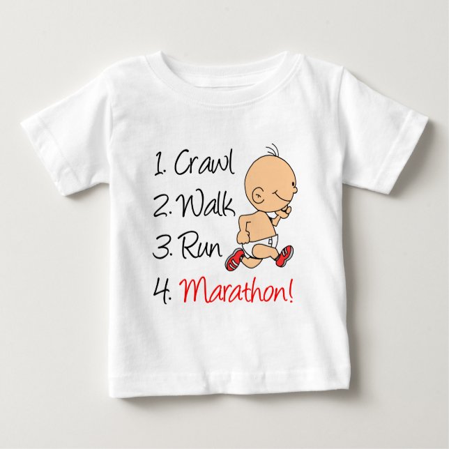 T-shirt Pour Bébé Marathon de course à pied (Devant)