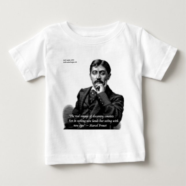 T-shirt Pour Bébé Marcel Proust & Célèbre Citation (Devant)