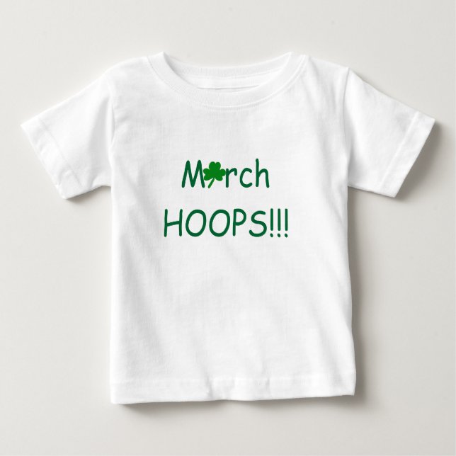 T-shirt Pour Bébé Marche HOOPS Shamrocks Filles de nourrissons (Devant)