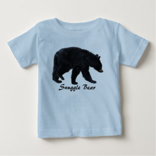 T-shirt Pour Bébé Marcher l'ours noir Amoureux des animaux bébé