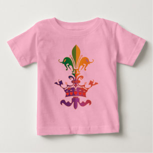 T-shirt Pour Bébé Mardi gras Fleur de Crown