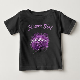 T-shirt Pour Bébé Mariage de feuille d'arbre de coeur violet radiant