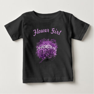 T-shirt Pour Bébé Mariage de l'arbre à feuilles en forme de cœur vio