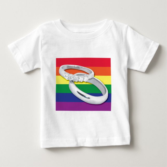 T-shirt Pour Bébé Mariage gay lesbien (Devant)