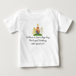 T-shirt Pour Bébé Mariage royal britannique amusant "Page Boy" souve
