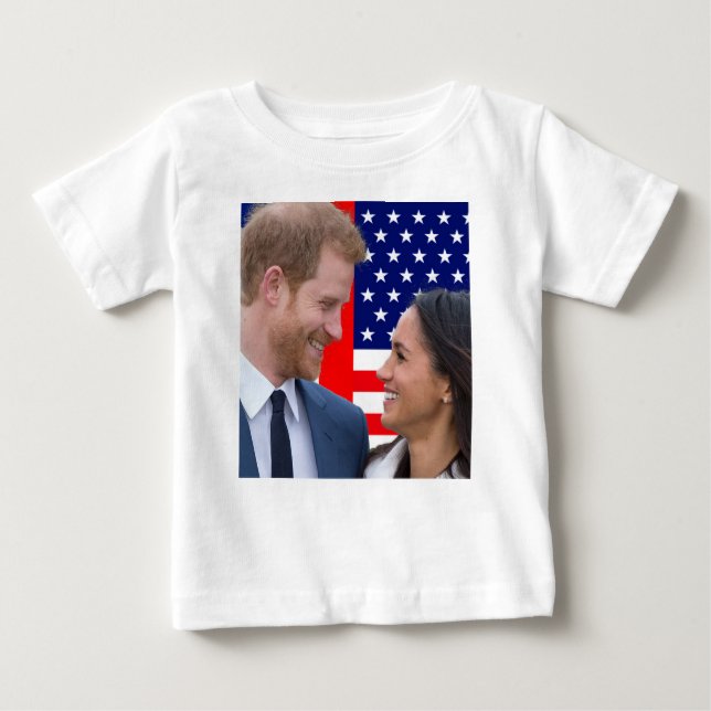 T-shirt Pour Bébé Mariage royal Harry et Meghan (Devant)