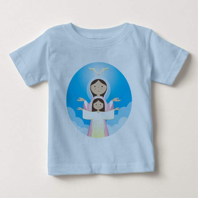 T-shirt Pour Bébé Marie Mère de Dieu (Devant)