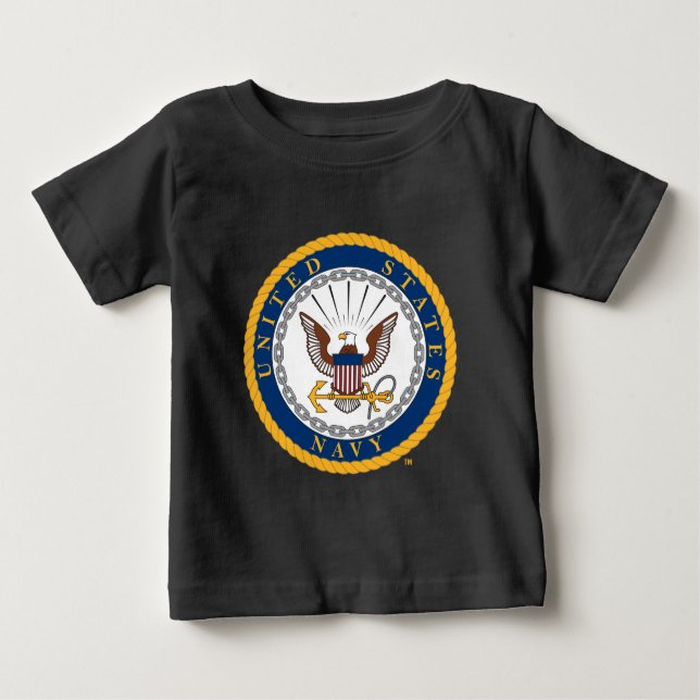 T-shirt Pour Bébé Marine américaine | Emblème de la marine (Devant)