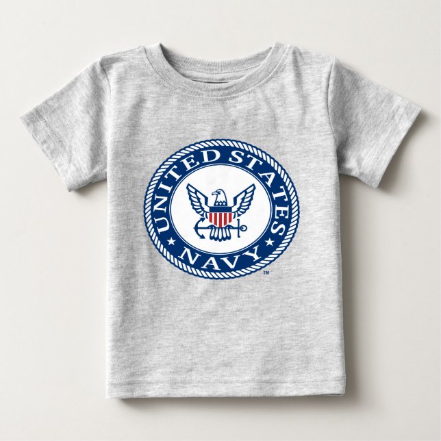 T-shirt Pour Bébé Marine américaine | Navy Alt Emblem (Devant)