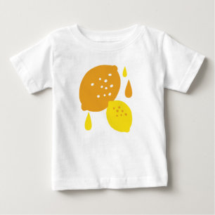 T-shirt Pour Bébé Marine Blue Lemon Art - Refresh Citrus Design
