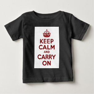 T-shirt Pour Bébé Maroon Gardez le calme et continuer