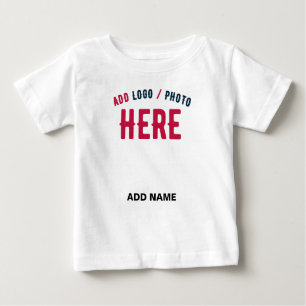 T-SHIRT POUR BÉBÉ MARQUE BLANCHE MODERNE ET PERSONNALISABLE VÉRIFIÉE