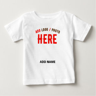 T-SHIRT POUR BÉBÉ MARQUE BLANCHE MODERNE ET PERSONNALISABLE VÉRIFIÉE