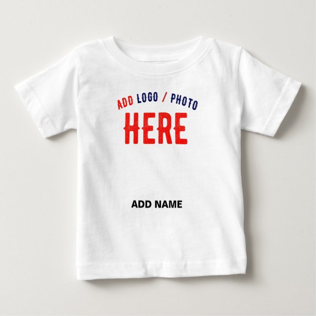 T-SHIRT POUR BÉBÉ MARQUE BLANCHE MODERNE ET PERSONNALISABLE VÉRIFIÉE (Devant)