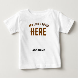 T-SHIRT POUR BÉBÉ MARQUE BLANCHE MODERNE ET PERSONNALISABLE VÉRIFIÉE