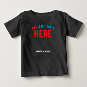 T-SHIRT POUR BÉBÉ MARQUE VERIFIEE NOIRE PERSONNALISABLE MODERNE ET C