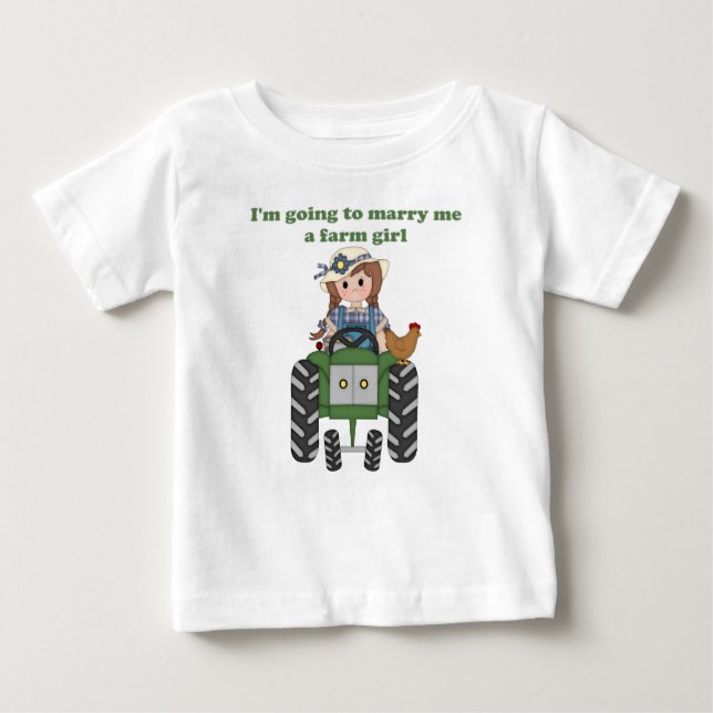 T-shirt Pour Bébé Marry Me Farm Girl (Devant)