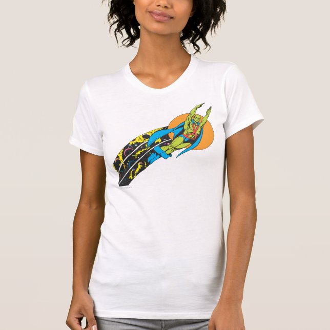 T-shirt Pour Bébé Martian Manhunter prend l'avion (Devant)