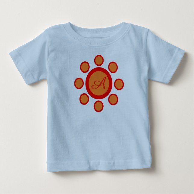 T-shirt Pour Bébé maruthani turquoise bleu, orange et rouge (Devant)