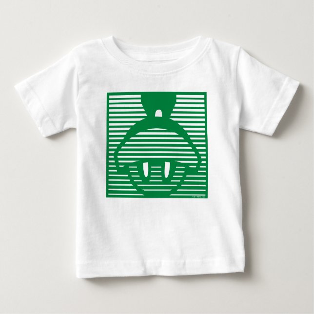 T-shirt Pour Bébé MARVIN L'Icône rayée MARTIAN™ (Devant)